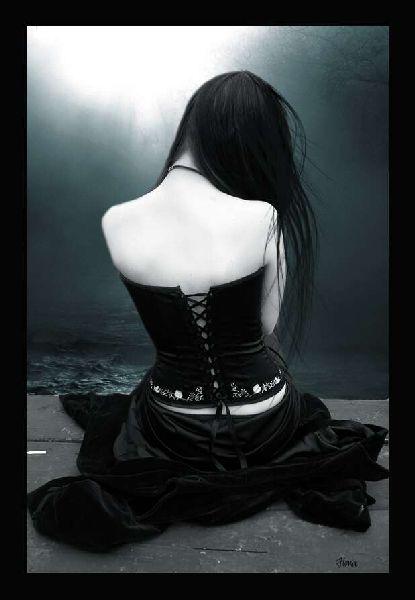 gothic, dark beauty, alone, girl