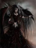 girl,dark art,animal,crow